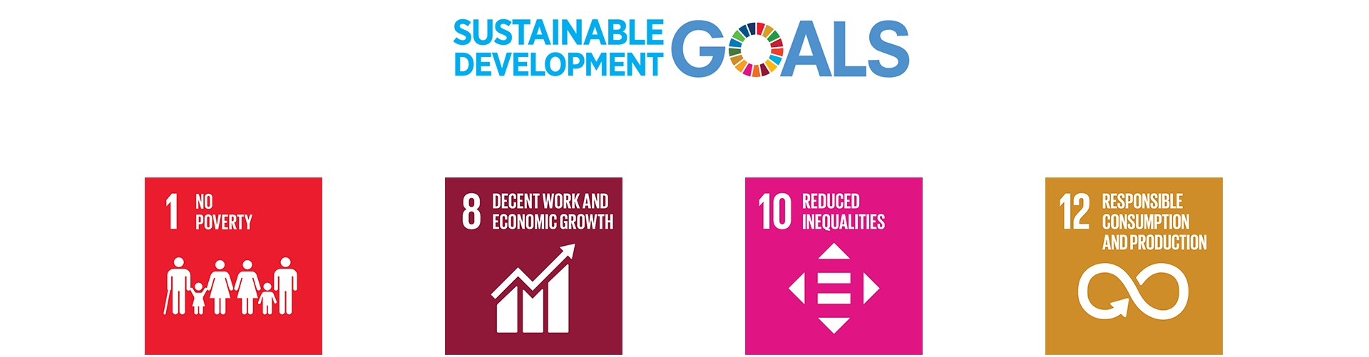 UN Sustainable Development Goals 1 8 10 12