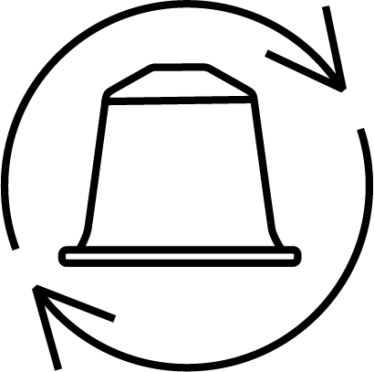 Nespresso capsule recycling icon