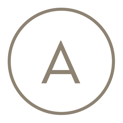 Letter A in circle
