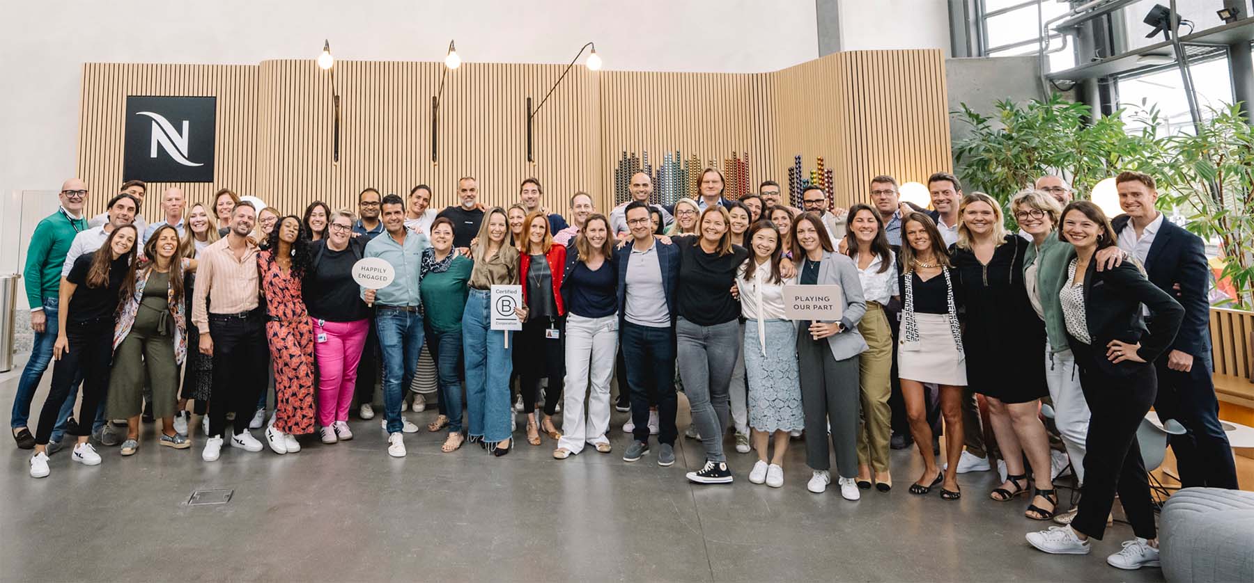Nespresso team celebrating B Corp certification