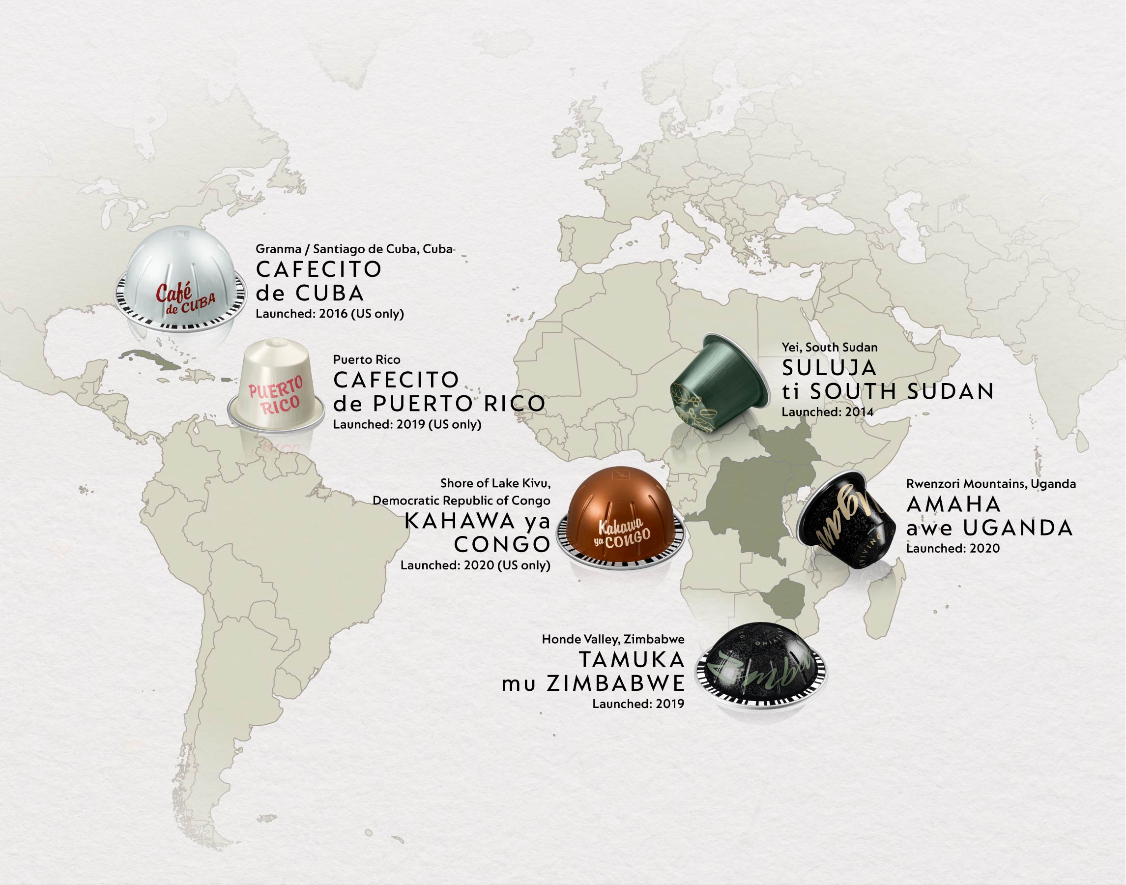 Map of Reviving Origins coffee